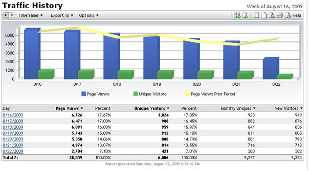 Website Visitors and Page Views